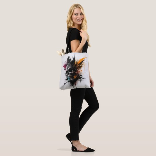 Abstrakter Kunstbeutel Tasche (Am Model)