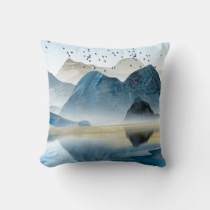 Abstrakter Kunstdekorativer Hintergrund. Berge und Kissen
