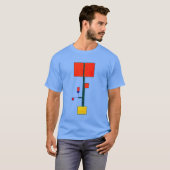 Abstrakter Kunstdruck im neuen Mondrian-Stil T-Shirt (Vorne ganz)