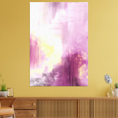 Abstrakter Kunstdruck Original lila gelbe Malerei Leinwanddruck (Insitu (Wohnzimmer))