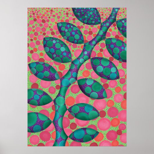 Abstrakter Kunstdruck 'Spotted Vine' Poster (Vorne)