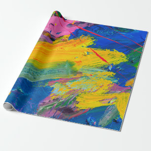 Abstrakter Kunsthintergrund. Handgemalter Hintergr Geschenkpapier