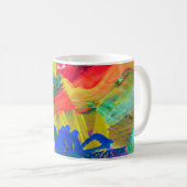 Abstrakter Kunsthintergrund. Handgemalter Hintergr Kaffeetasse (VorderseiteRechts)