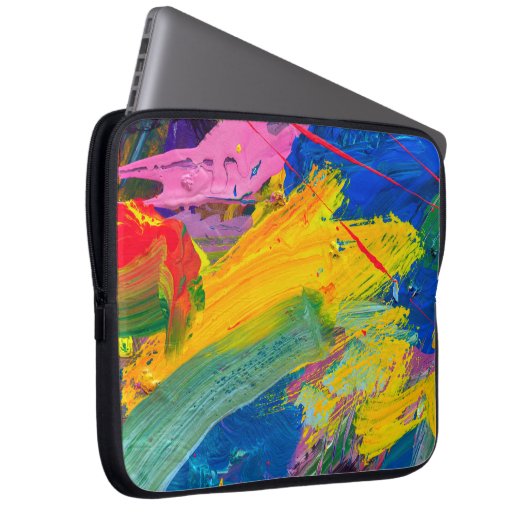 Abstrakter Kunsthintergrund. Handgemalter Hintergr Laptopschutzhülle (Vorne Rechts)