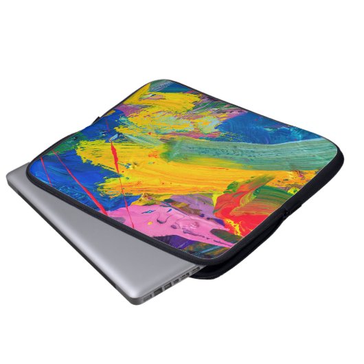 Abstrakter Kunsthintergrund. Handgemalter Hintergr Laptopschutzhülle (Vorne Knopf)
