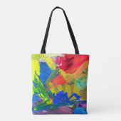 Abstrakter Kunsthintergrund. Handgemalter Hintergr Tasche (Rückseite)