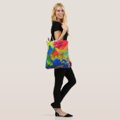 Abstrakter Kunsthintergrund. Handgemalter Hintergr Tasche (Am Model)