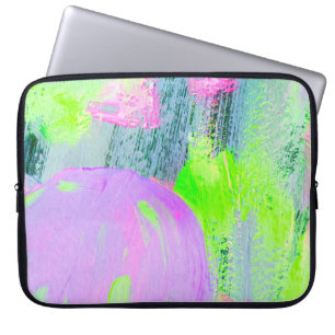 Abstrakter Kunsthintergrund handgezeichnete Acrylm Laptopschutzhülle