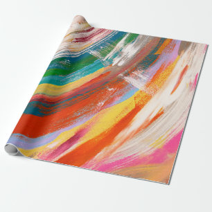 Abstrakter Kunsthintergrund Ölfarbenpinselstriche. Geschenkpapier