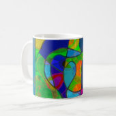 abstrakter Kunstkaffee-Becher "abstract6" Kaffeetasse (Vorderseite Links)