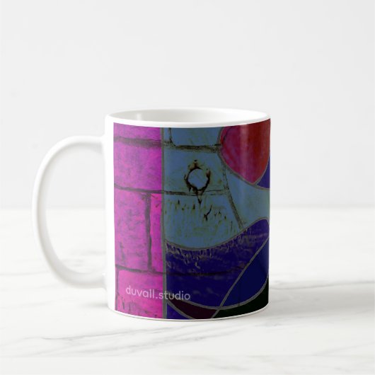 Abstrakter Kunstkaffeebecher "Kerzenlicht-Variatio Kaffeetasse (Links)