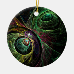 Abstrakter Kunstkreislauf von Auge zu Auge Keramik Ornament