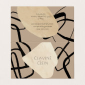 Abstrakter Künstler Atelier Artisan Creative Bi Fo Visitenkarten (Außenseite Aufgefaltet)