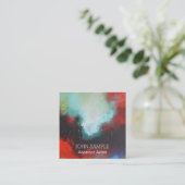 Abstrakter Künstler-Maler-modernes elegantes Quadratische Visitenkarte (Stehend Vorderseite)