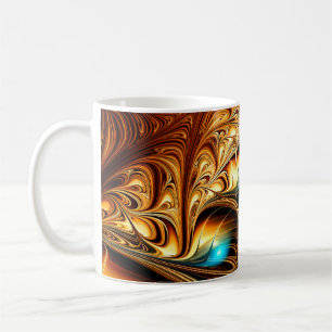 Abstrakter künstlerischer goldener Licht Hintergru Kaffeetasse