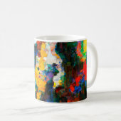Abstrakter künstlerischer Hintergrund. Warme, lebe Kaffeetasse (VorderseiteRechts)