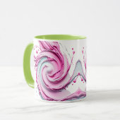 Abstrakter künstlerischer Wirbel mit Pastellnuance Tasse (Vorderseite Links)