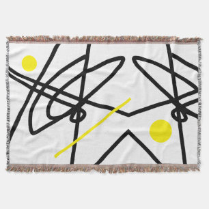 Abstrakter KunstMinimalismus Gelbes Dot Blanket Decke