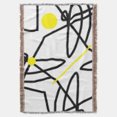 Abstrakter KunstMinimalismus Gelbes Dot Blanket Decke (Vorderseite Vertikal)