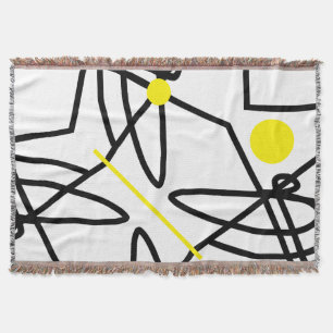 Abstrakter KunstMinimalismus Gelbes Dot Blanket Decke