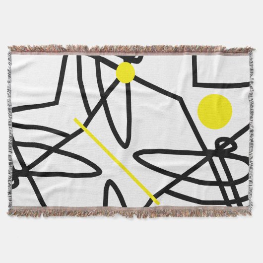Abstrakter KunstMinimalismus Gelbes Dot Blanket Decke (Vorderseite)
