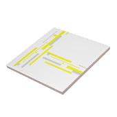 Abstrakter KunstMinimalismus Gelbes Grau Fliese (Seite)