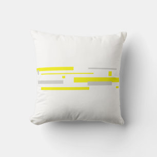 Abstrakter KunstMinimalismus Gelbes graues Kissen 
