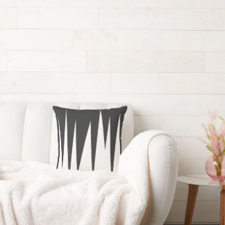 Abstrakter KunstMinimalismus Grau weiße Linien Kissen