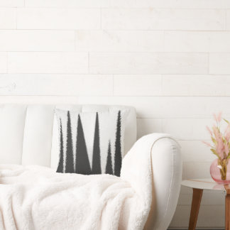 Abstrakter KunstMinimalismus Grau weiße Linien Kissen