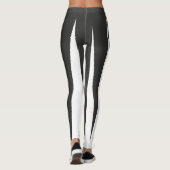 Abstrakter KunstMinimalismus Grau weiße Linien Leggings (Rückseite)