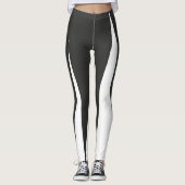 Abstrakter KunstMinimalismus Grau weiße Linien Leggings (Vorderseite)