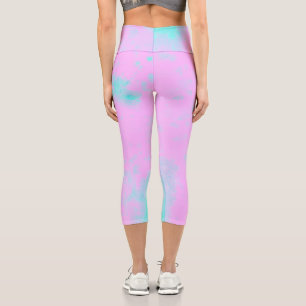Abstrakter KunstMinimalismus Pasta Pink Capri Leggings