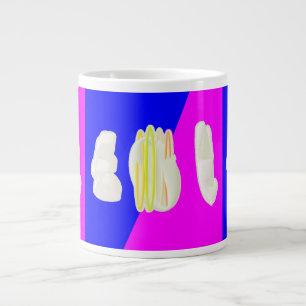 ABSTRAKTER KUNSTPINK UND ROYBLAU Jumbo-Tasse