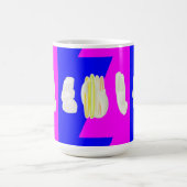 ABSTRAKTER KUNSTPINK UND ROYBLAU KAFFEETASSE (Mittel)