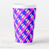 ABSTRAKTER KUNSTPINK UND ROYBLAU MILCHTASSE (Vorderseite)