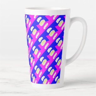 ABSTRAKTER KUNSTPINK UND ROYBLAU MILCHTASSE