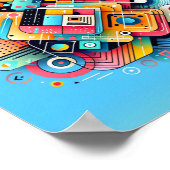Abstrakter Kunstposter mit Formen Poster (Ecke)