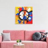 Abstrakter Kunstrahmen Leinwanddruck (Insitu (Wohnzimmer))