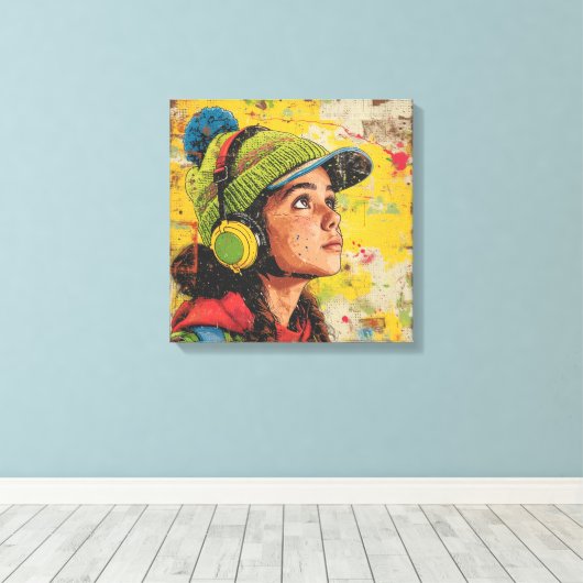 Abstrakter Kunstrahmen Leinwanddruck (Insitu (Holzboden))