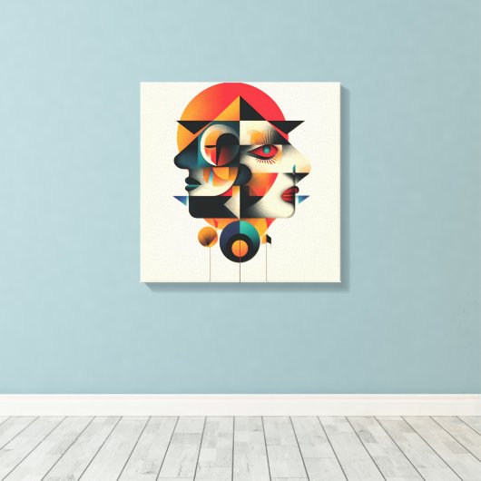 Abstrakter Kunstrahmen Leinwanddruck (Insitu (Holzboden))