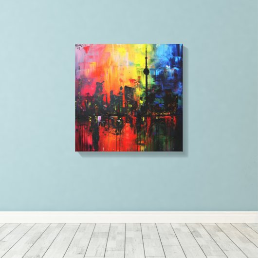 Abstrakter Kunstrahmen Leinwanddruck (Insitu (Holzboden))