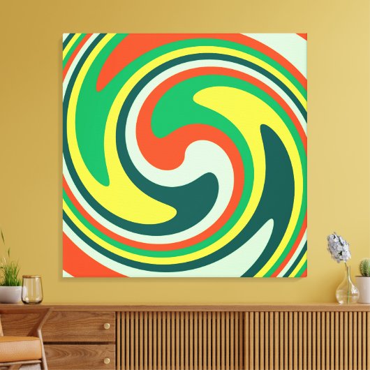 Abstrakter Kunstschwirl - farbenfroher Hintergrund Leinwanddruck (Insitu (Wohnzimmer))