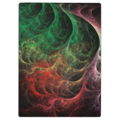 Abstrakter Kunstweltraumfeuer Klemmbrett (Rückseite)