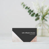 Abstrakter Kupferakzent in Schwarz und Weiß Visitenkarte (Stehend Vorderseite)