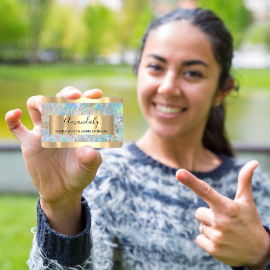 Abstrakter Kupferrahmen aus goldenem Marmor Visitenkarte