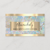 Abstrakter Kupferrahmen aus goldenem Marmor Visitenkarte (Vorderseite)