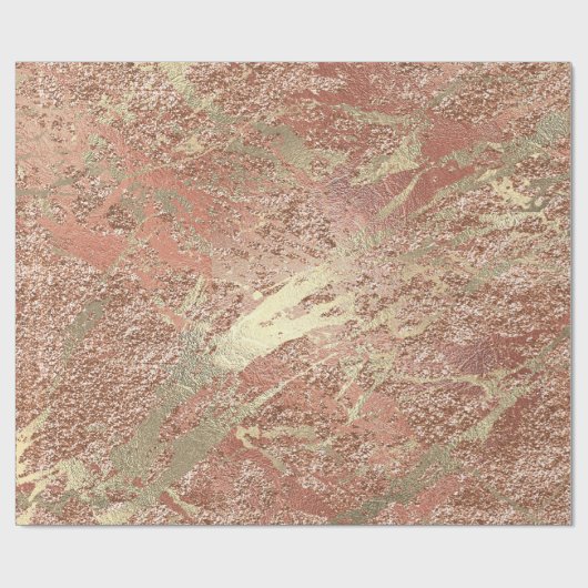 Abstrakter Kupferschliff aus Metallic-Rose Geschenkpapier (Flach)