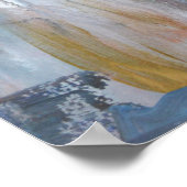 Abstrakter Küstenwasserfall Poster (Ecke)