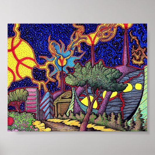 Abstrakter Labrador Poster (Vorne)