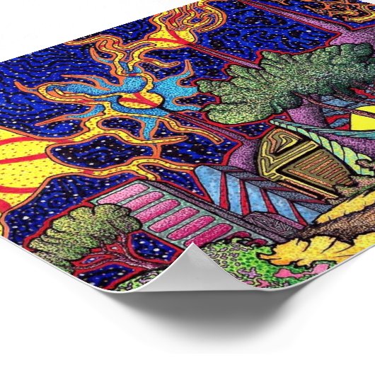 Abstrakter Labrador Poster (Ecke)